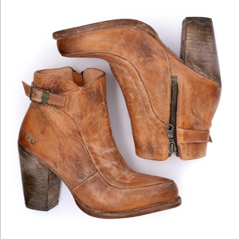 BedStu Isla Tan Rustic White Ankle Boots size 10 worn twice Bed Stu